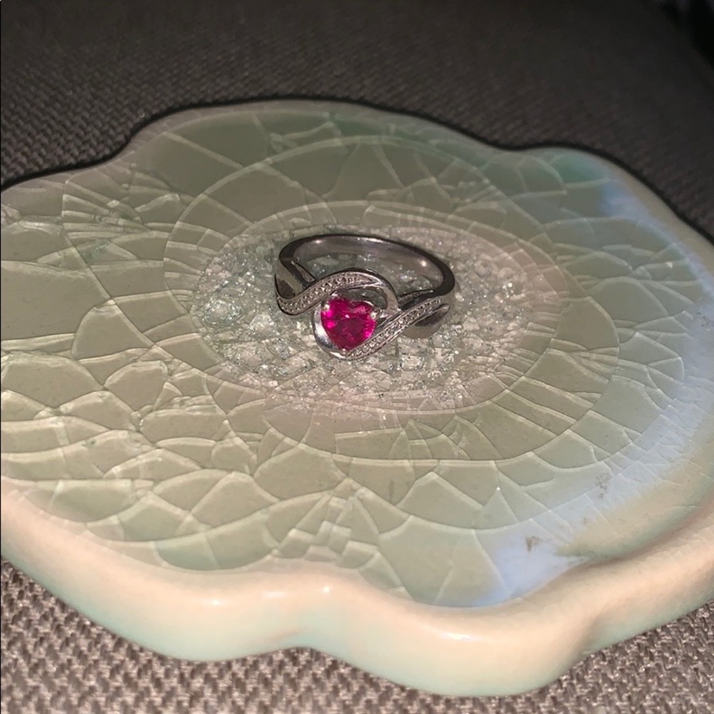 Silver Ruby Gem Ring - image 4